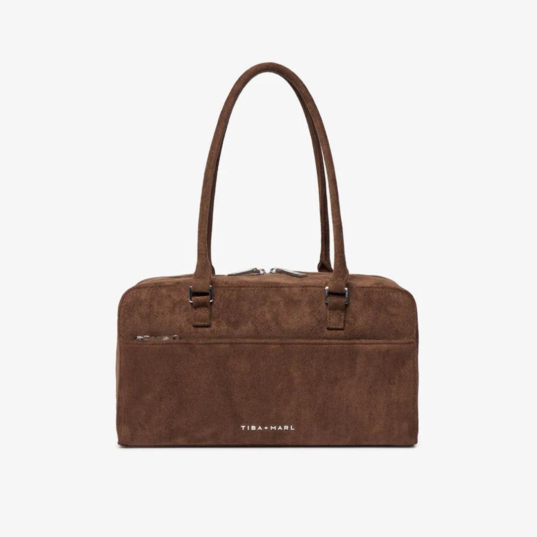 TIBA + MARL Riley - Brown Faux Suede-Changing Bags-Brown Faux Suede- | Natural Baby Shower