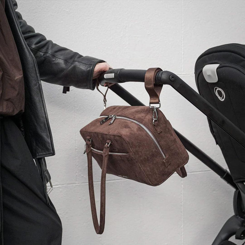 TIBA + MARL Riley - Brown Faux Suede-Changing Bags-Brown Faux Suede- | Natural Baby Shower
