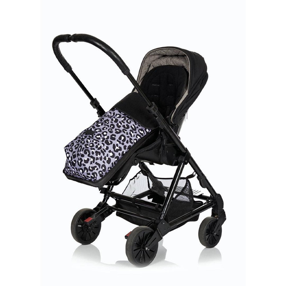 Tiba + Marl Universal Footmuff - Grey + Black - Leopard Print-Footmuffs-Grey + Black-Leopard Print | Natural Baby Shower
