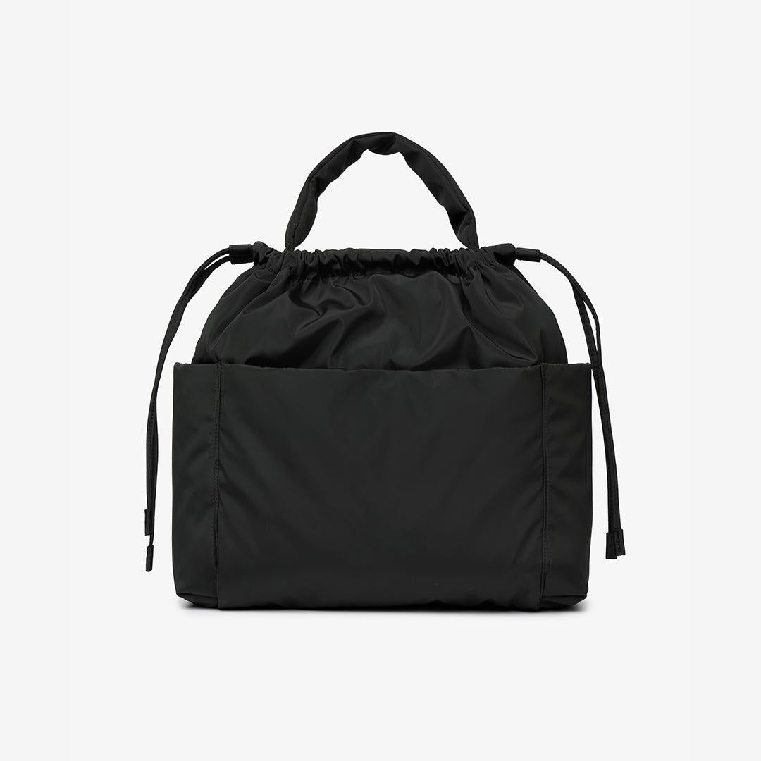 TIBA + MARL Luna Drawstring Tote Changing Bag - Black-Changing Bags-Black- | Natural Baby Shower