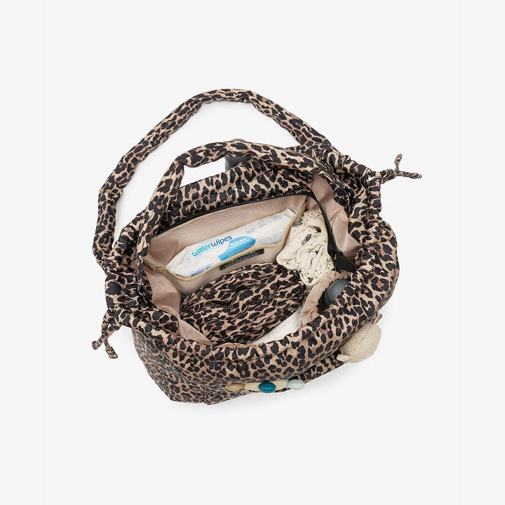 TIBA + MARL Luna Drawstring Tote Changing Bag - Leopard-Changing Bags-Leopard- | Natural Baby Shower