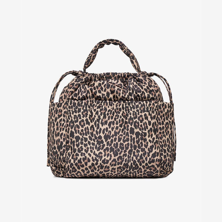 TIBA + MARL Luna Drawstring Tote Changing Bag - Leopard-Changing Bags-Leopard- | Natural Baby Shower