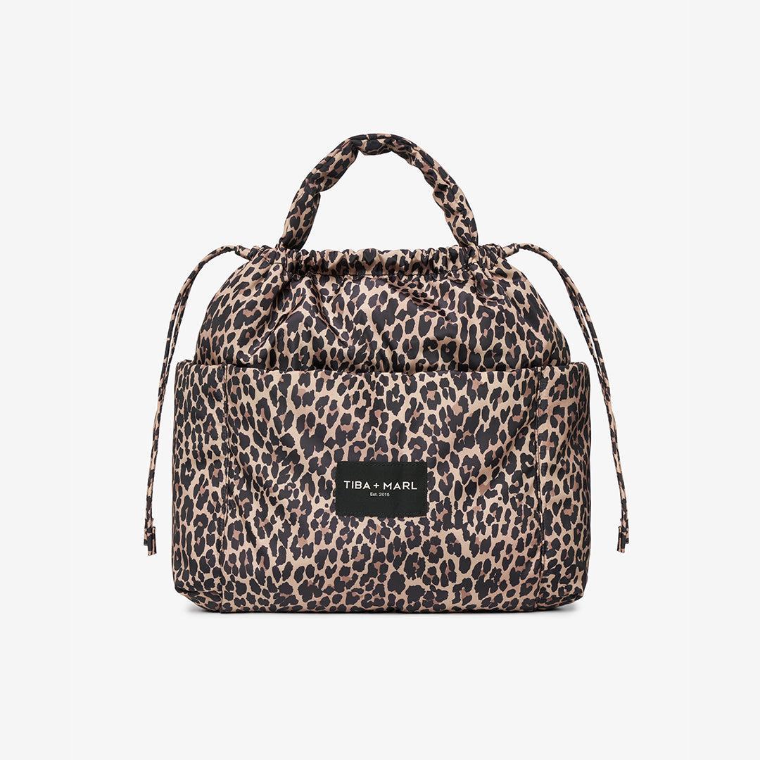 TIBA + MARL Luna Drawstring Tote Changing Bag - Leopard-Changing Bags-Leopard- | Natural Baby Shower