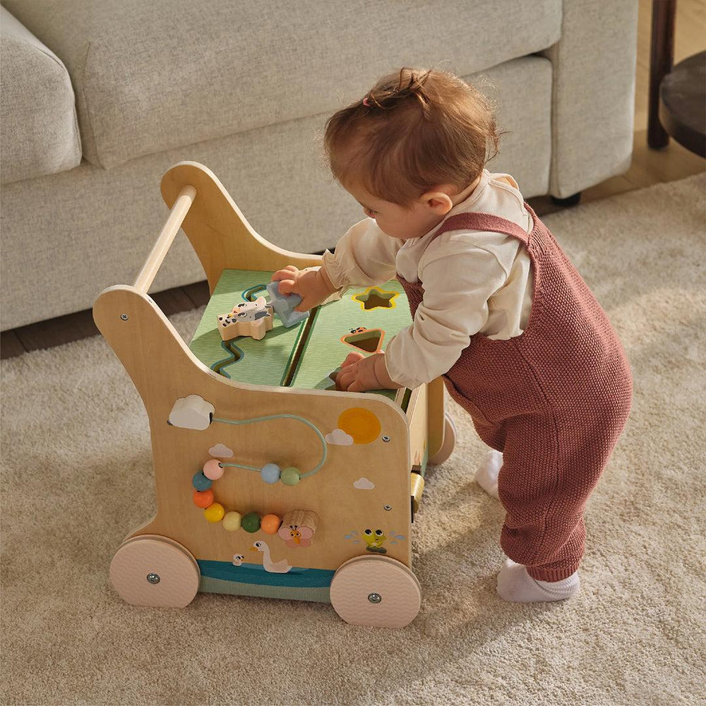 Tiny Love Farmers Funday Push & Play Wooden Walk Behind-Push-Alongs- | Natural Baby Shower