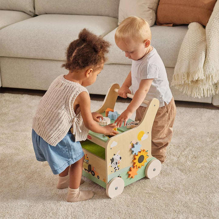Tiny Love Farmers Funday Push & Play Wooden Walk Behind-Push-Alongs- | Natural Baby Shower