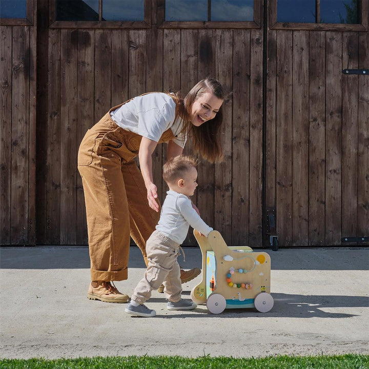 Tiny Love Farmers Funday Push & Play Wooden Walk Behind-Push-Alongs- | Natural Baby Shower