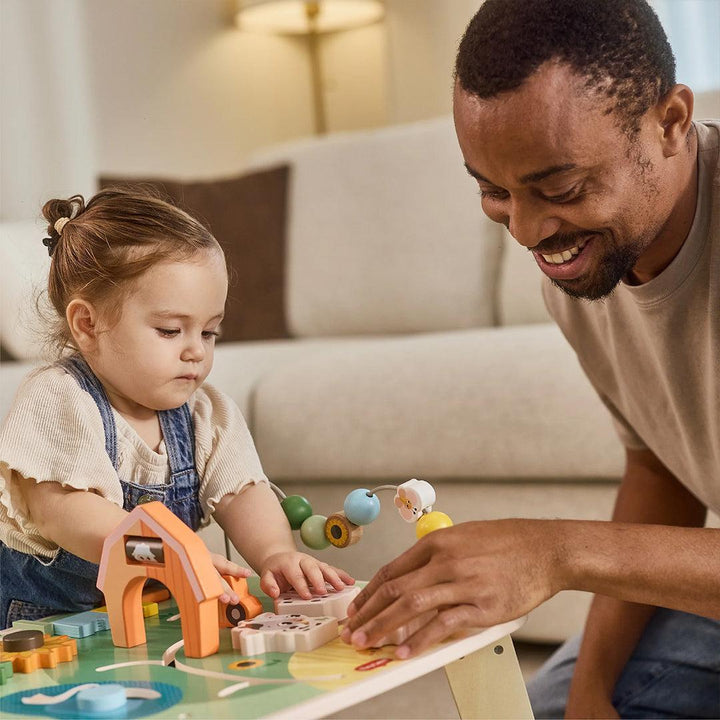 Tiny Love Farmers Funday Wooden Activity Table-Tables + Seating- | Natural Baby Shower