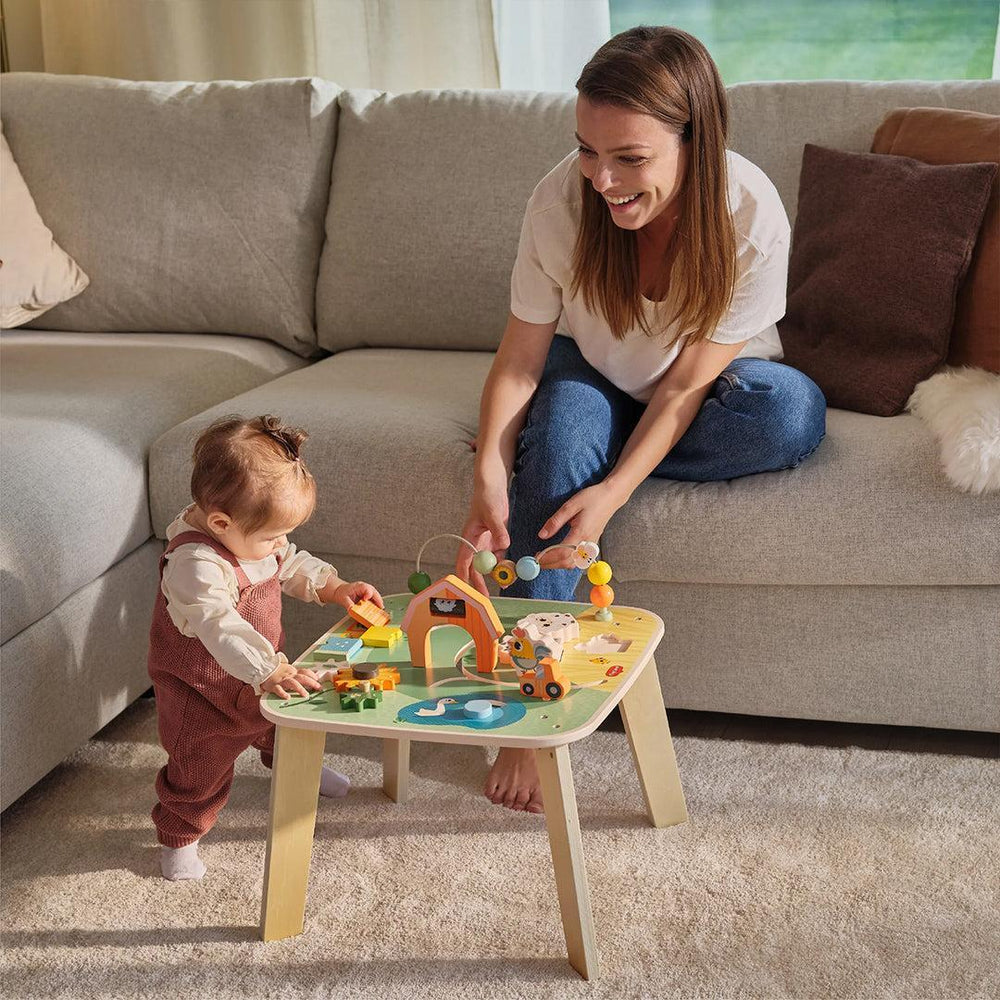 Tiny Love Farmers Funday Wooden Activity Table-Tables + Seating- | Natural Baby Shower