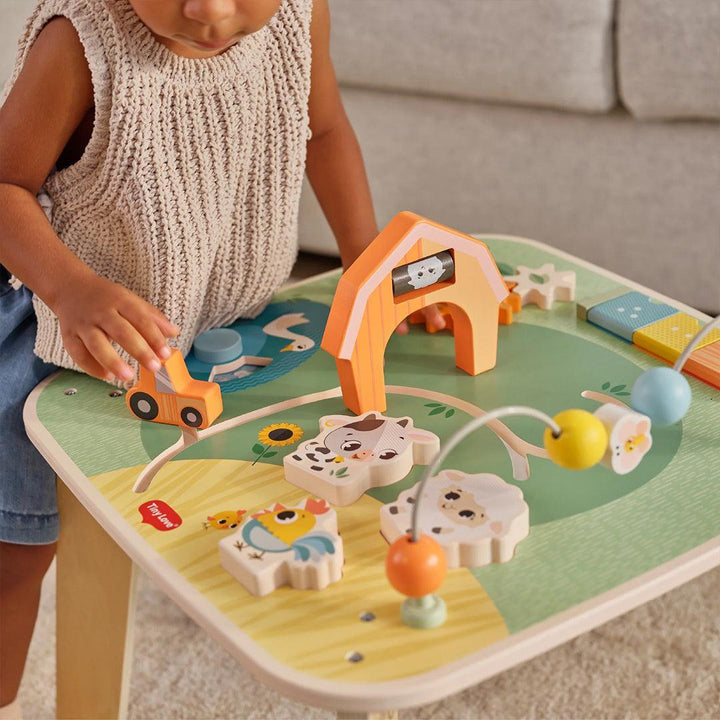 Tiny Love Farmers Funday Wooden Activity Table-Tables + Seating- | Natural Baby Shower