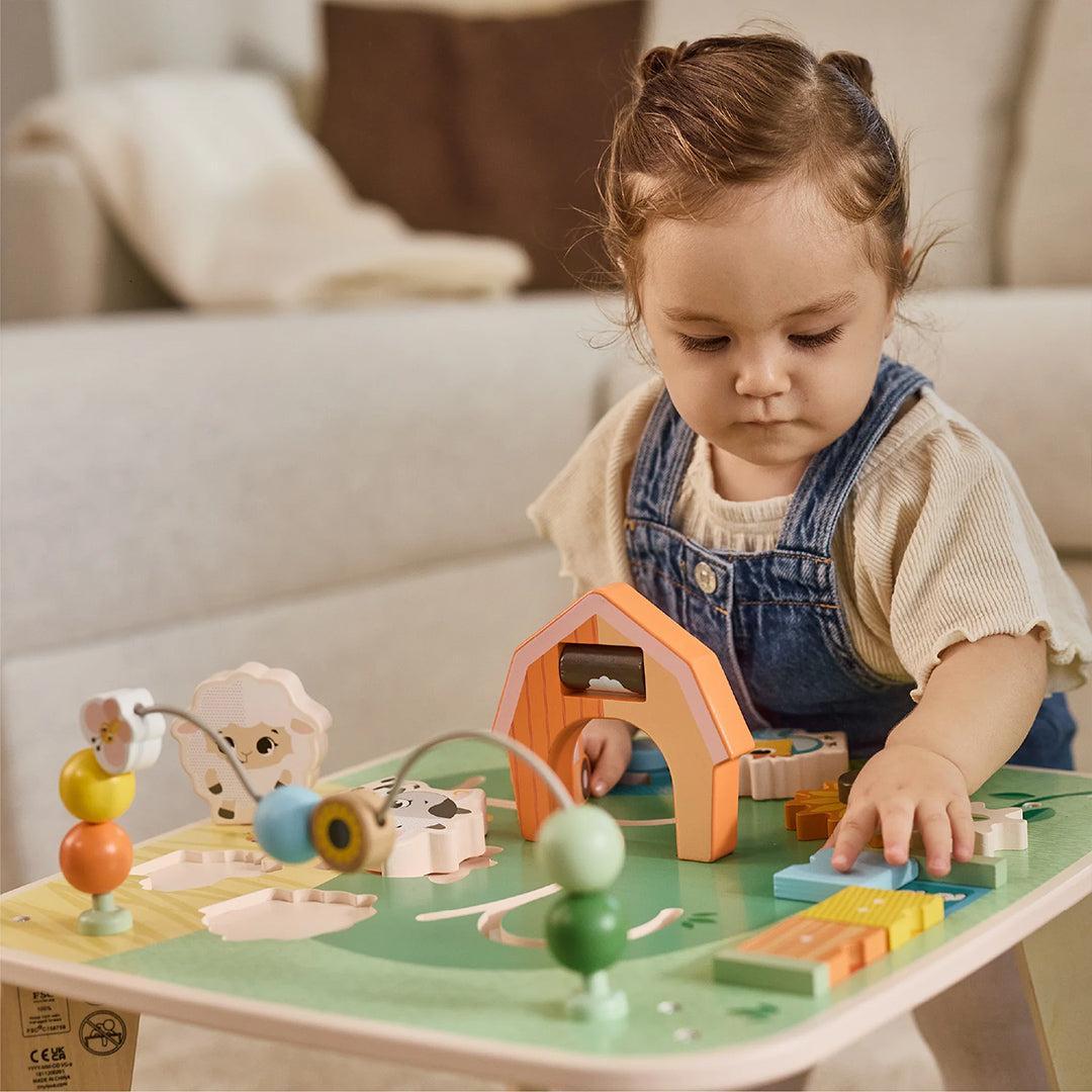 Tiny Love Farmers Funday Wooden Activity Table-Tables + Seating- | Natural Baby Shower