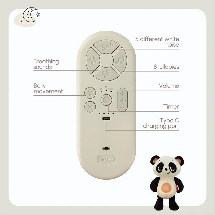 Tiny Love Plush Snuggly Buddy - Black And White-Soft Toys-Black And White- | Natural Baby Shower