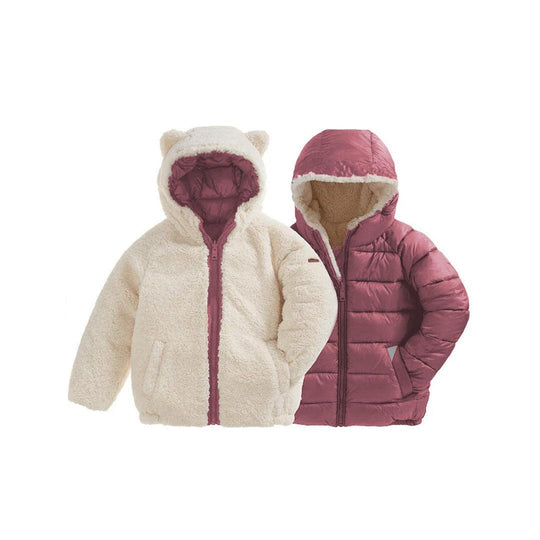 TOASTIE EcoReversible Puffer (Sherpa) - Berry-Coats-Berry-1-2y | Natural Baby Shower