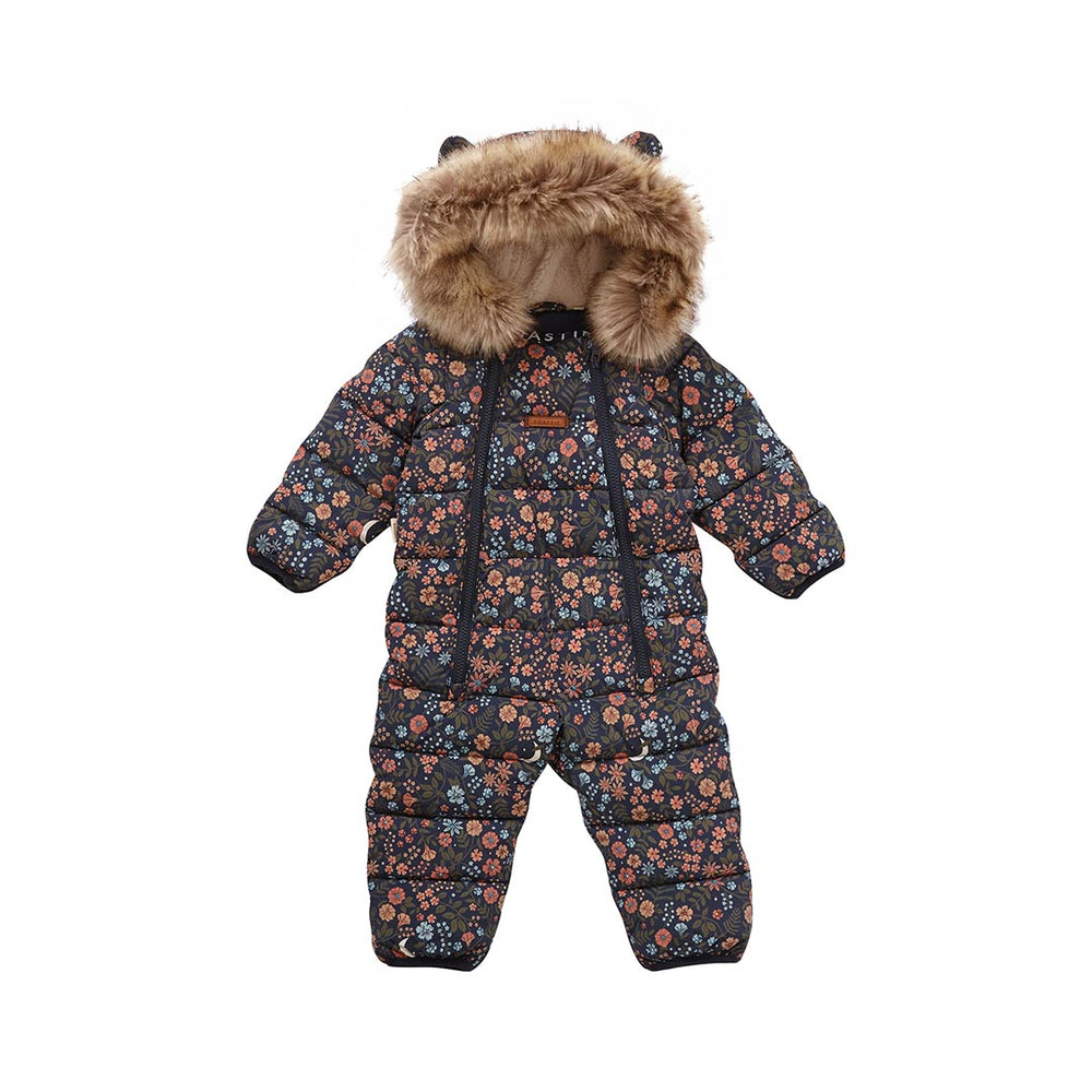 TOASTIE Eco-Fill Fur Trim Onesie - Floral Nightscape-Snowsuits-Floral Nightscape-6-18m | Natural Baby Shower