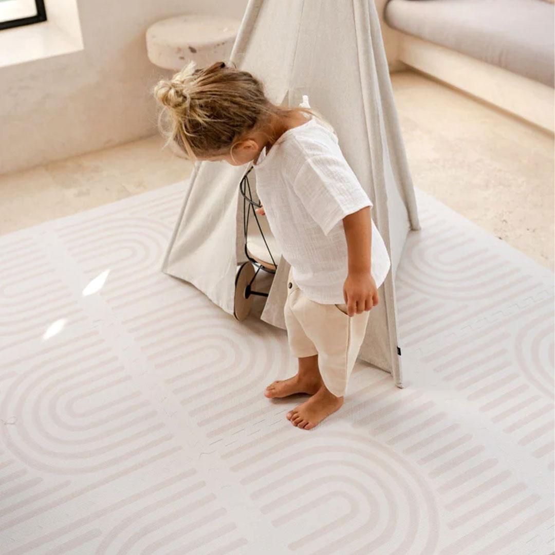 Toddlekind Prettier Playmat - Linen - Linear-Play Mats-Linen-Linear | Natural Baby Shower