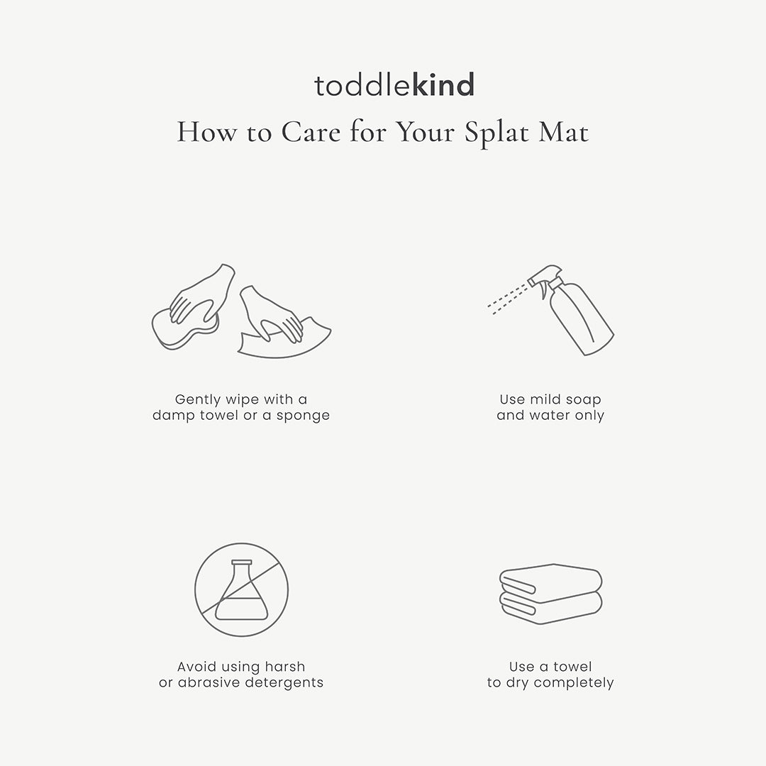 Toddlekind Leaves Highchair Splat Mat - Stone-Weaning Mats- | Natural Baby Shower