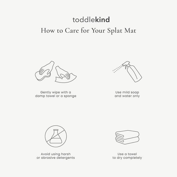 Toddlekind Leaves Highchair Splat Mat - Tan-Weaning Mats- | Natural Baby Shower