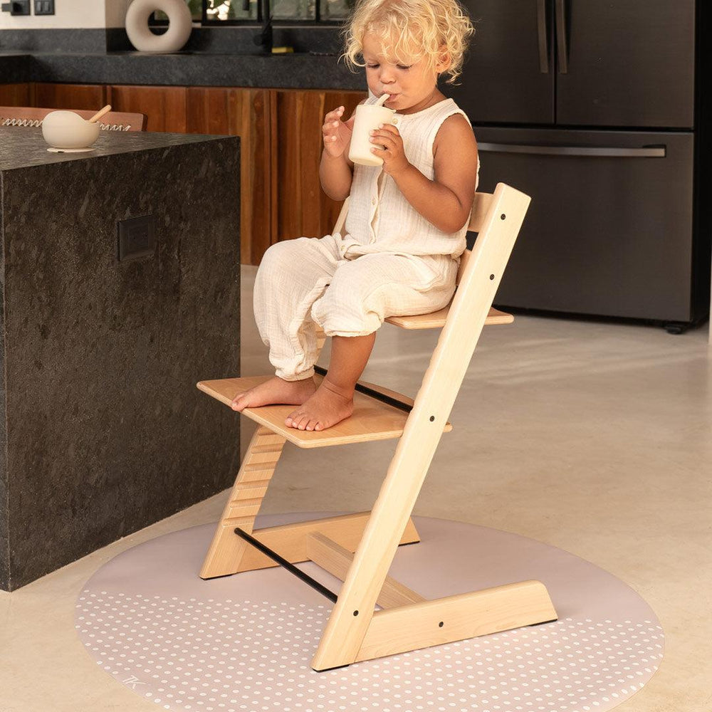 Toddlekind Spotted Highchair Splat Mat - Clay-Weaning Mats-Clay-Spotted | Natural Baby Shower