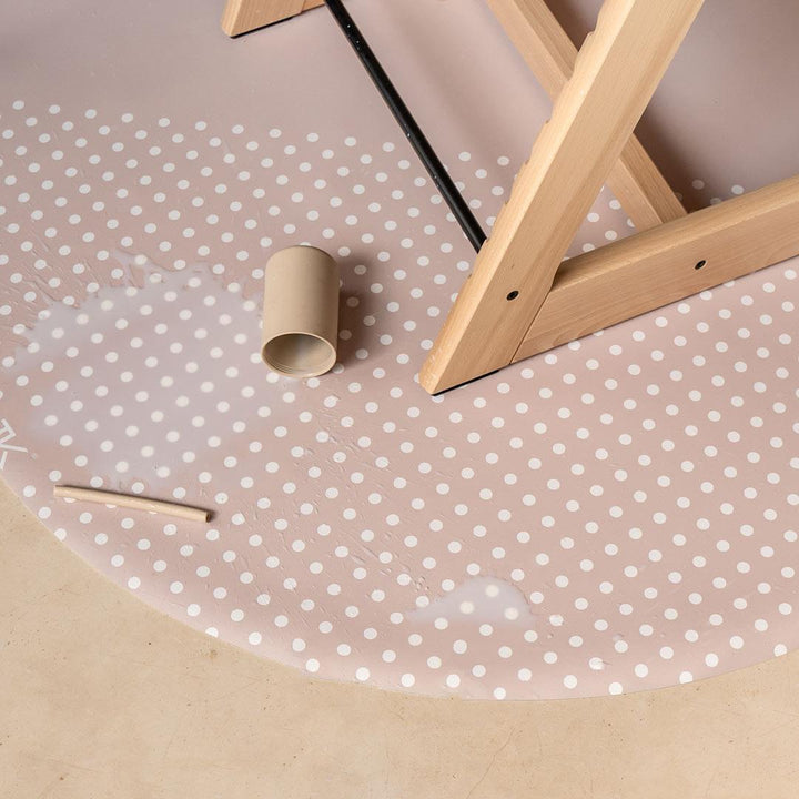 Toddlekind Spotted Highchair Splat Mat - Clay-Weaning Mats-Clay-Spotted | Natural Baby Shower