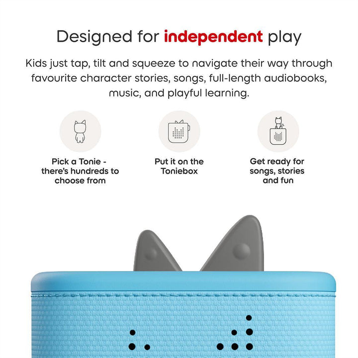 Tonies Toniebox 2 Starter Set with Creative Tonie Rubie - Blue-Audio Players-Blue- | Natural Baby Shower