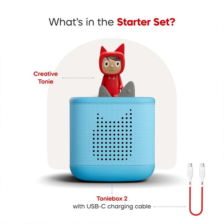 Tonies Toniebox 2 Starter Set with Creative Tonie Rubie - Blue-Audio Players-Blue- | Natural Baby Shower