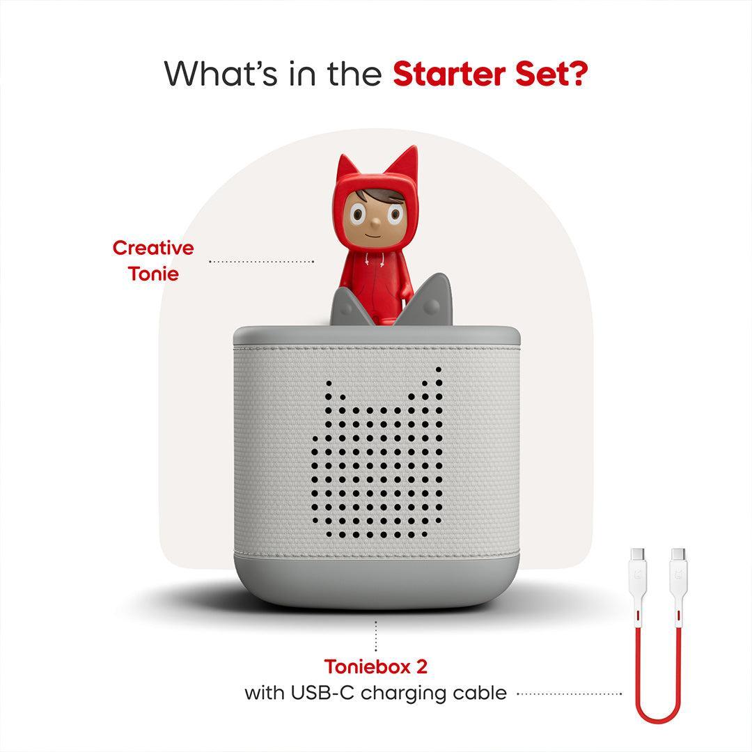 Tonies Toniebox 2 Starter Set with Creative Tonie Rubie - Grey-Audio Players-Grey- | Natural Baby Shower