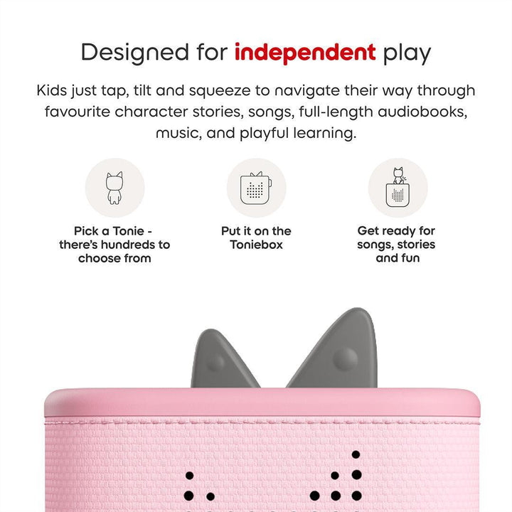 Tonies Toniebox 2 Starter Set with Creative Tonie Rubie - Pink-Audio Players-Pink- | Natural Baby Shower