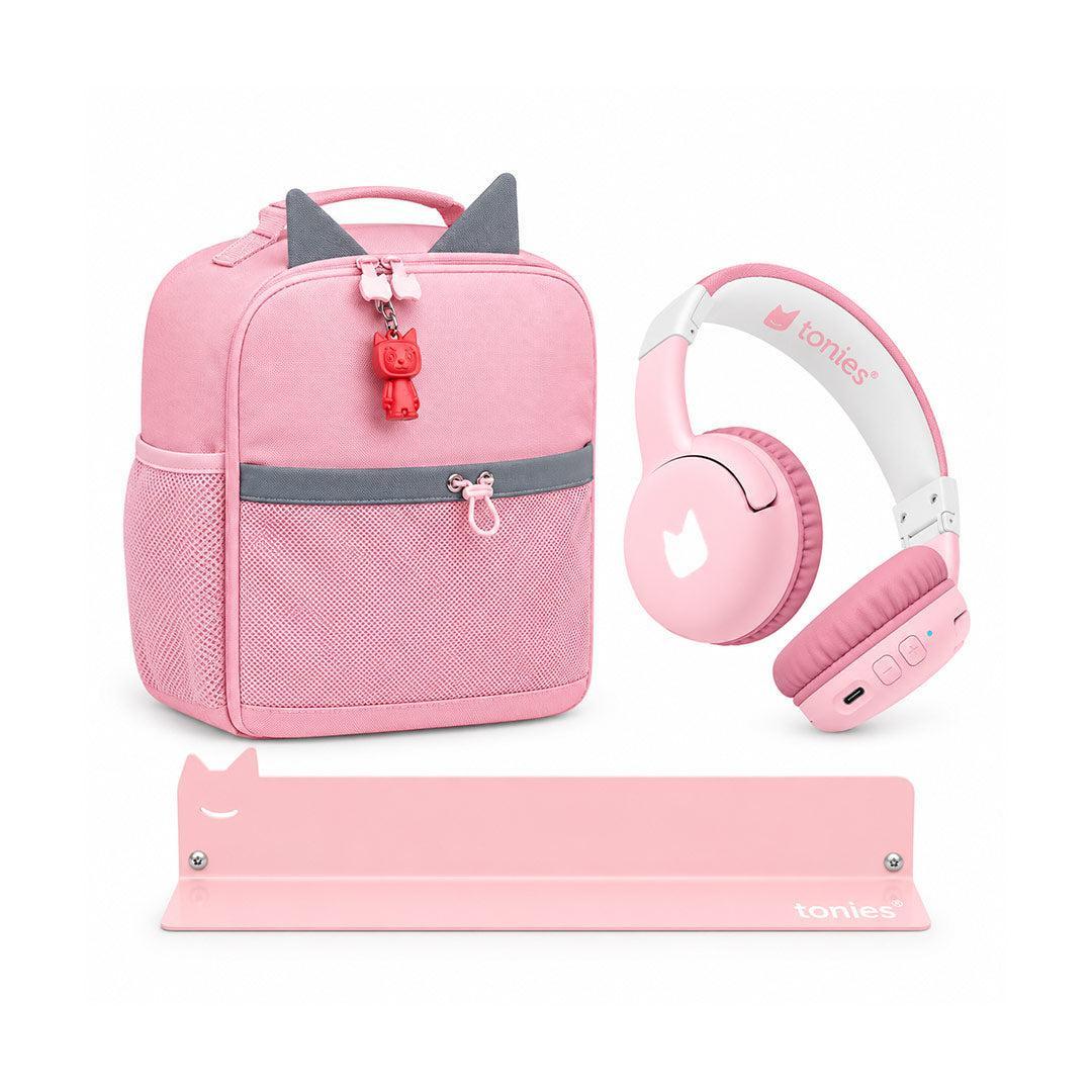 Tonies Accessory Bundle | Build Your Own | Backpack + Headphones + Wall Shelf-Audio Player Accessories- | Natural Baby Shower
