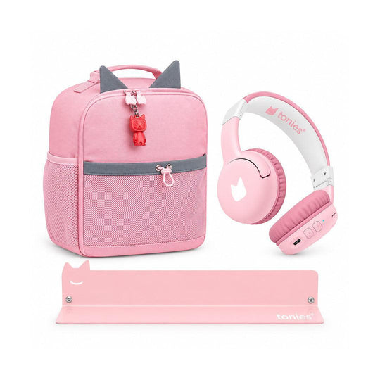 Tonies Accessory Bundle | Build Your Own | Backpack + Headphones + Wall Shelf-Audio Player Accessories- | Natural Baby Shower