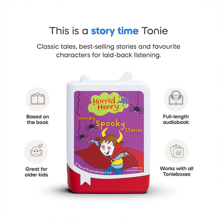 Tonies Book Pocket: Horrid Henry Horridly Spooky Stories-Audio Player Cards + Characters- | Natural Baby Shower