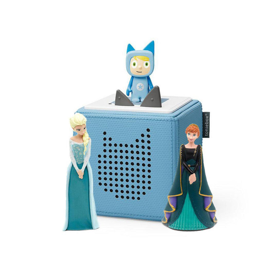 Tonies Disney Frozen Starter Bundle-Audio Player Cards + Characters-Light Blue- | Natural Baby Shower