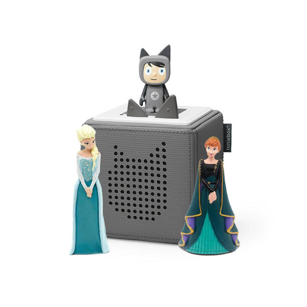 Tonies Disney Frozen Starter Bundle-Audio Player Cards + Characters-Grey- | Natural Baby Shower