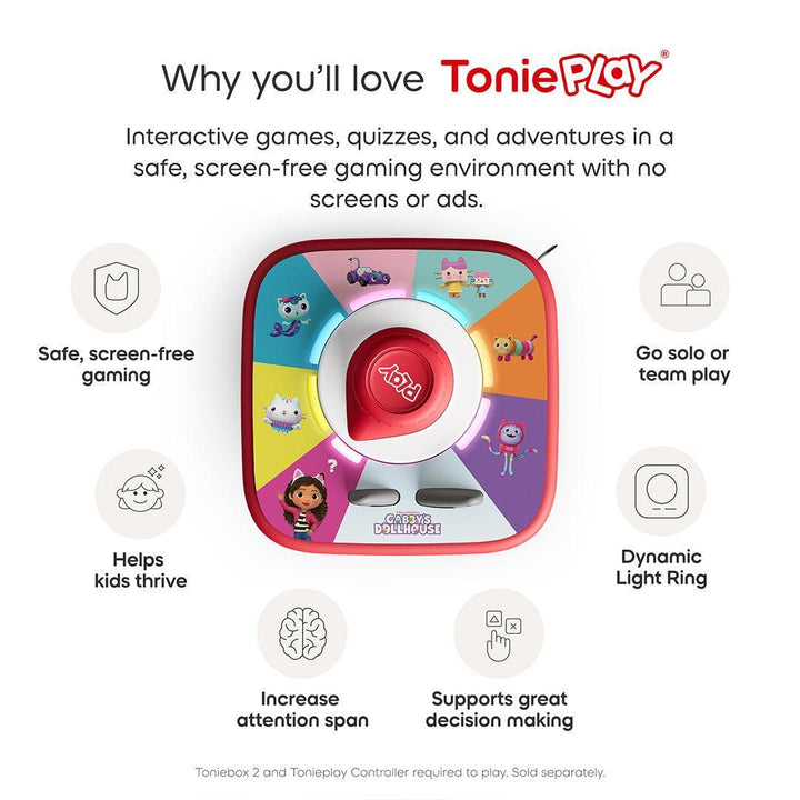 Tonies Gabby's Dollhouse - Gabby's Cat-tastic Scavenger Hunt Tonieplay Game-Audio Player Cards + Characters- | Natural Baby Shower