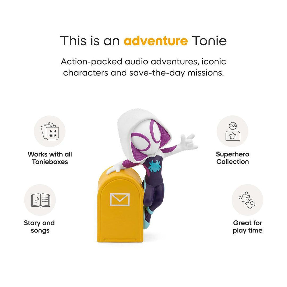 Tonies Marvel Spider-Man - Ghost Spider-Audio Player Cards + Characters- | Natural Baby Shower