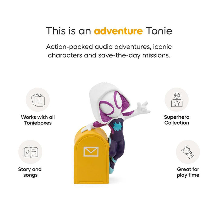 Tonies Marvel Spider-Man - Ghost Spider-Audio Player Cards + Characters- | Natural Baby Shower