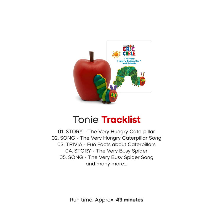 Tonies The World Of Eric Carle - The Very Hungry Caterpillar And Friends-Audio Player Cards + Characters- | Natural Baby Shower
