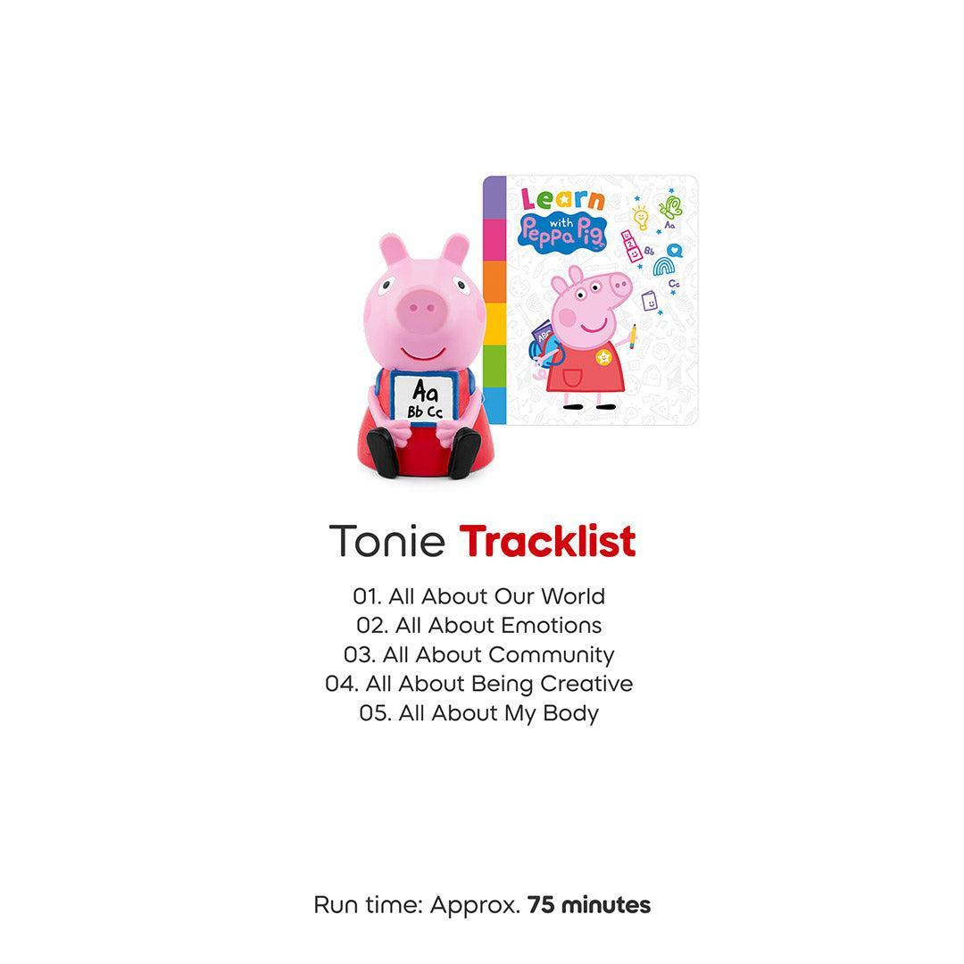 Tonies Peppa Pig - Learn With Peppa-Audio Player Cards + Characters- | Natural Baby Shower