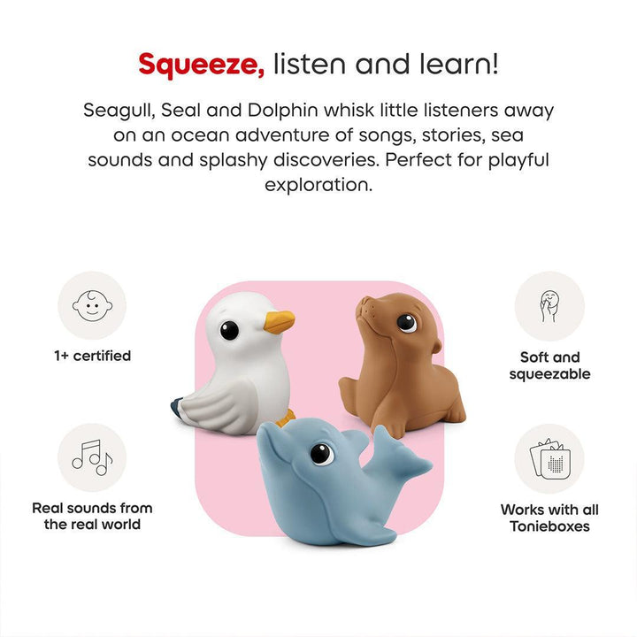 Tonies My First Tonies - Ocean Set-Audio Player Cards + Characters-Ocean Set- | Natural Baby Shower
