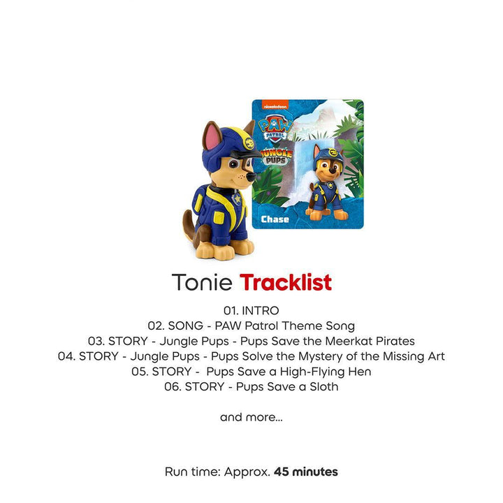 Tonies Paw Patrol Jungle Pups - Chase - Multicoloured-Audio Player Cards + Characters-Multicoloured-One Size | Natural Baby Shower