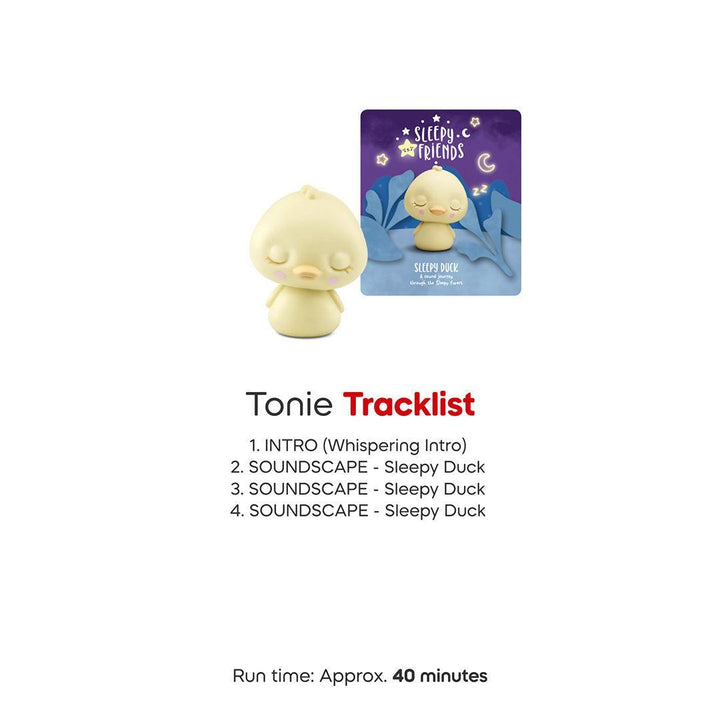 Tonies Sleepy Friends - Sleepy Duck Nature Sounds-Audio Player Cards + Characters- | Natural Baby Shower