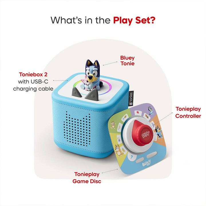 Tonies Toniebox 2 with Bluey Play Set - Sky Blue-Audio Players-Sky Blue- | Natural Baby Shower