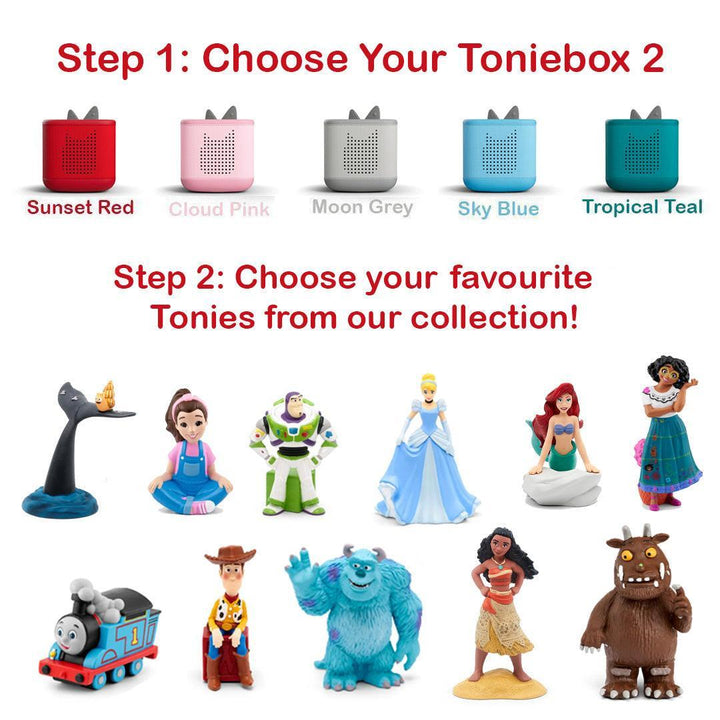 Tonies Toniebox 2 Build Your Own Bundle-Audio Players-Starter Set + 2 Tonies- | Natural Baby Shower