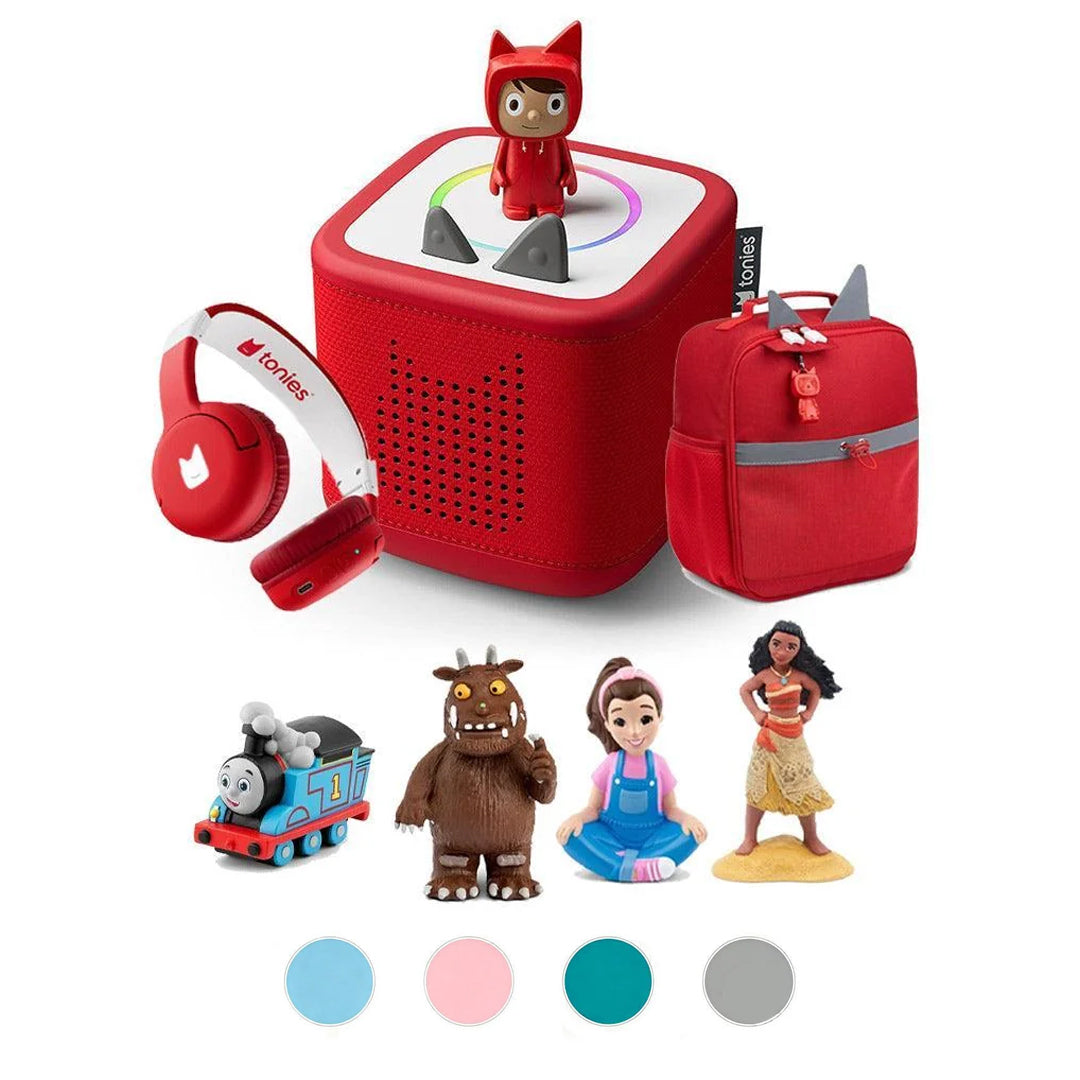 Tonies Toniebox 2 Build Your Own Bundle | 4 Tonies + Creative + Headphones + Backpack
