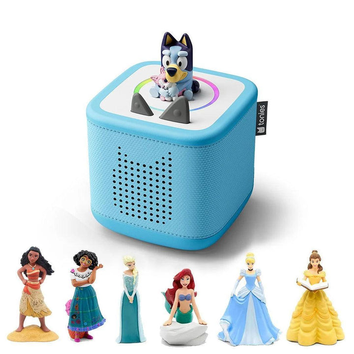 Tonies Toniebox 2 Bundle - Disney Princess (8pc)-Audio Players-Sky Blue-Without Headphones | Natural Baby Shower