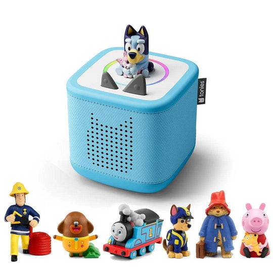Tonies Toniebox 2 Bundle - TV Favourites (8pc)-Audio Players-Sky Blue-Without Headphones | Natural Baby Shower