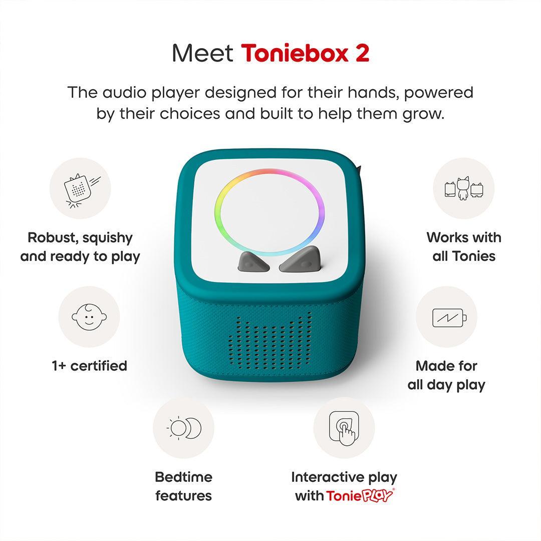 Tonies Toniebox 2 Play Set with PAW Patrol Chase Tonie, Tonieplay Game, Tonieplay Controller - Teal-Audio Players-Teal- | Natural Baby Shower