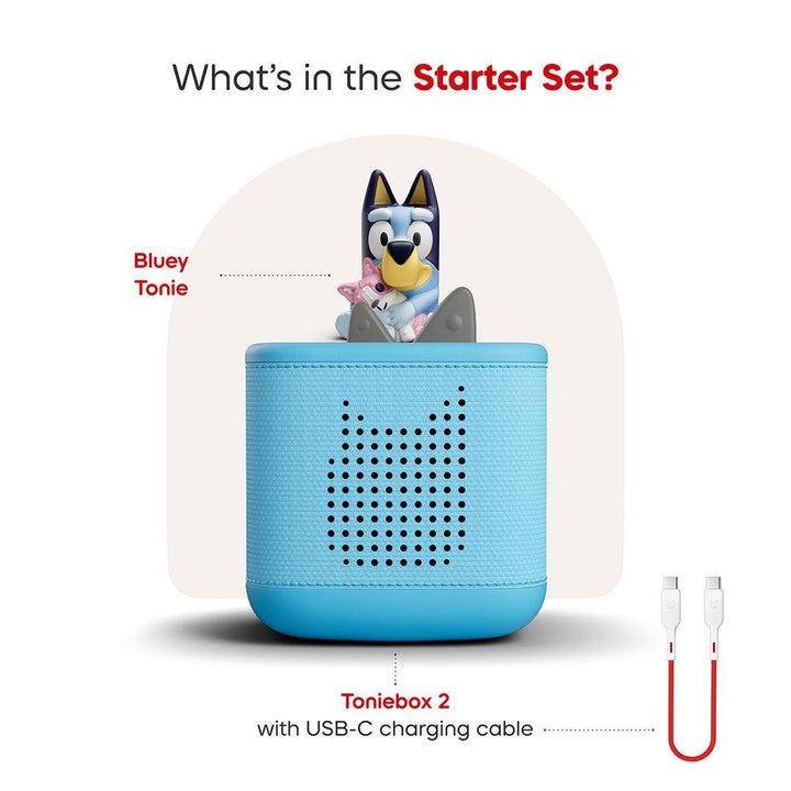 Tonies Toniebox 2 with Bluey Starter Set - Sky Blue-Audio Players-Sky Blue- | Natural Baby Shower
