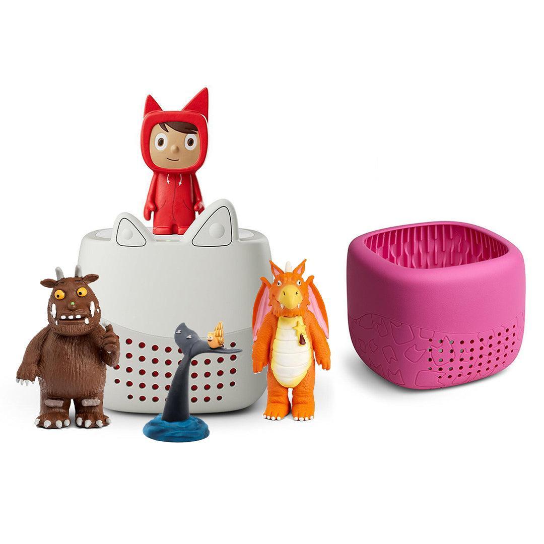 Tonies Toniebox Lite Bundle - Julia Donaldson (4pc)-Audio Players-With Berry Pink Lite Cover- | Natural Baby Shower