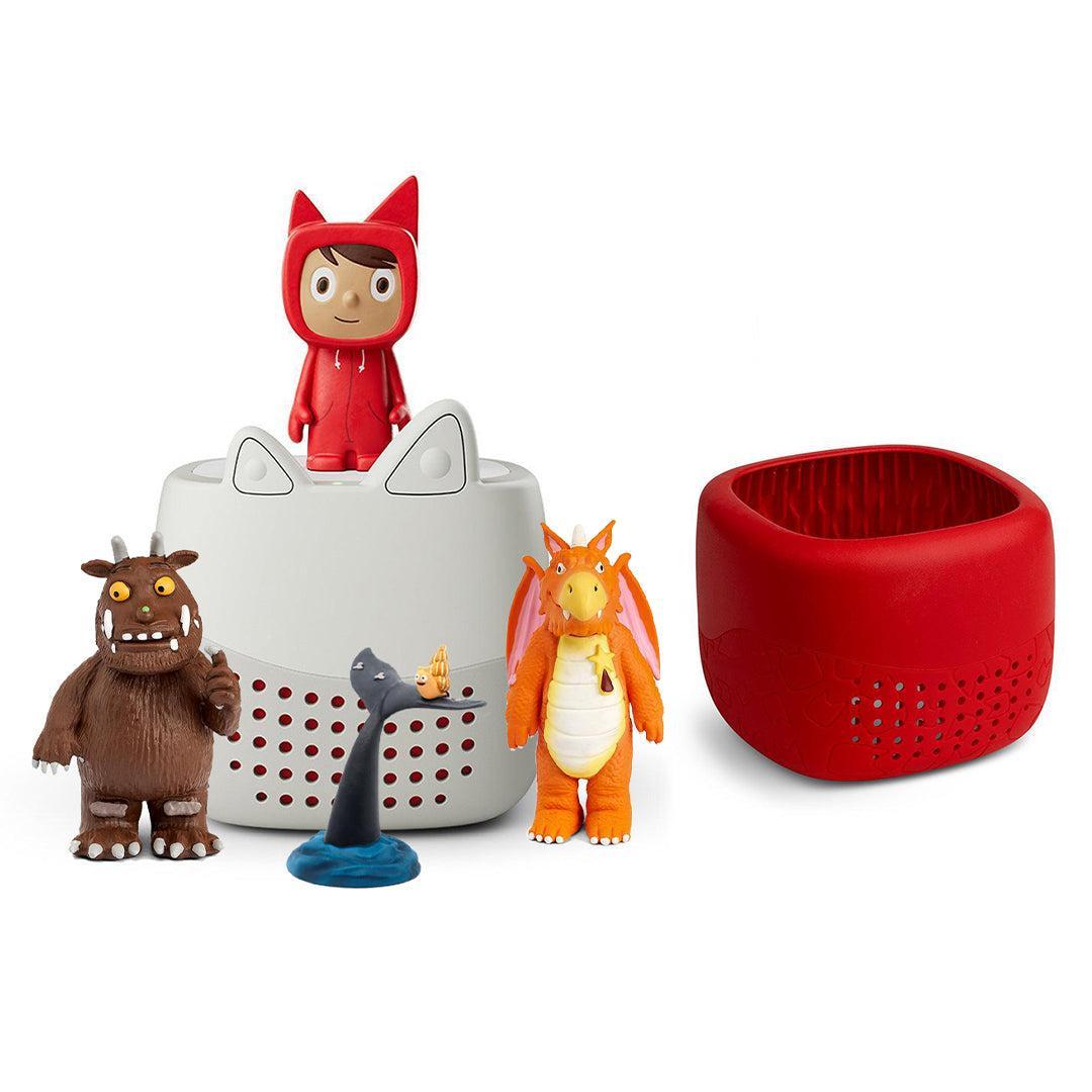 Tonies Toniebox Lite Bundle - Julia Donaldson (4pc)-Audio Players-With Sunset Red Lite Cover- | Natural Baby Shower