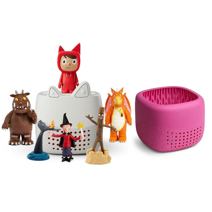 Tonies Toniebox Lite Bundle - Julia Donaldson (6pc)-Audio Players-With Berry Pink Lite Cover- | Natural Baby Shower