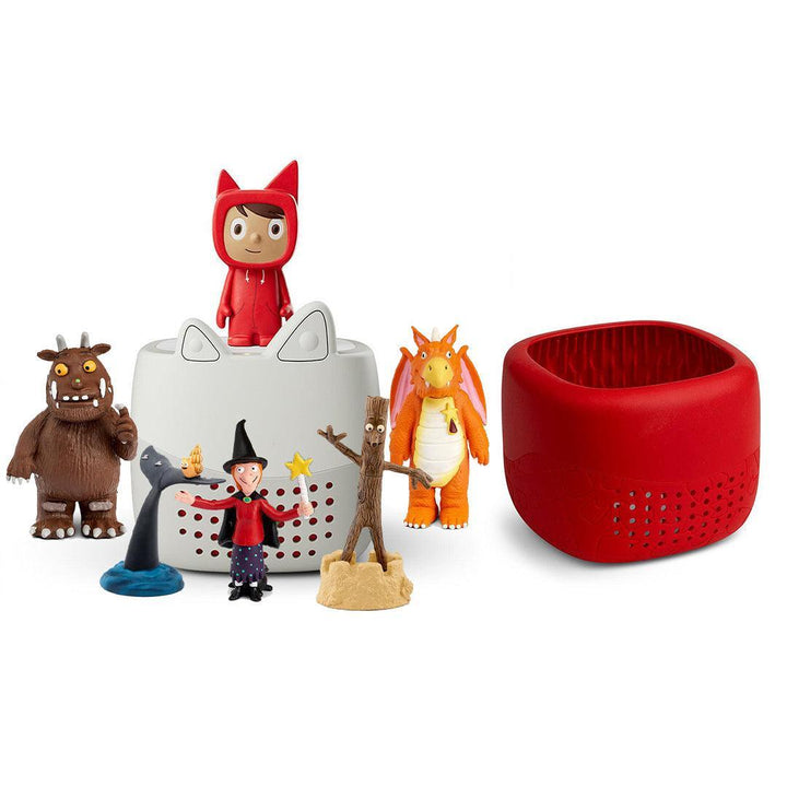 Tonies Toniebox Lite Bundle - Julia Donaldson (6pc)-Audio Players-With Sunset Red Lite Cover- | Natural Baby Shower
